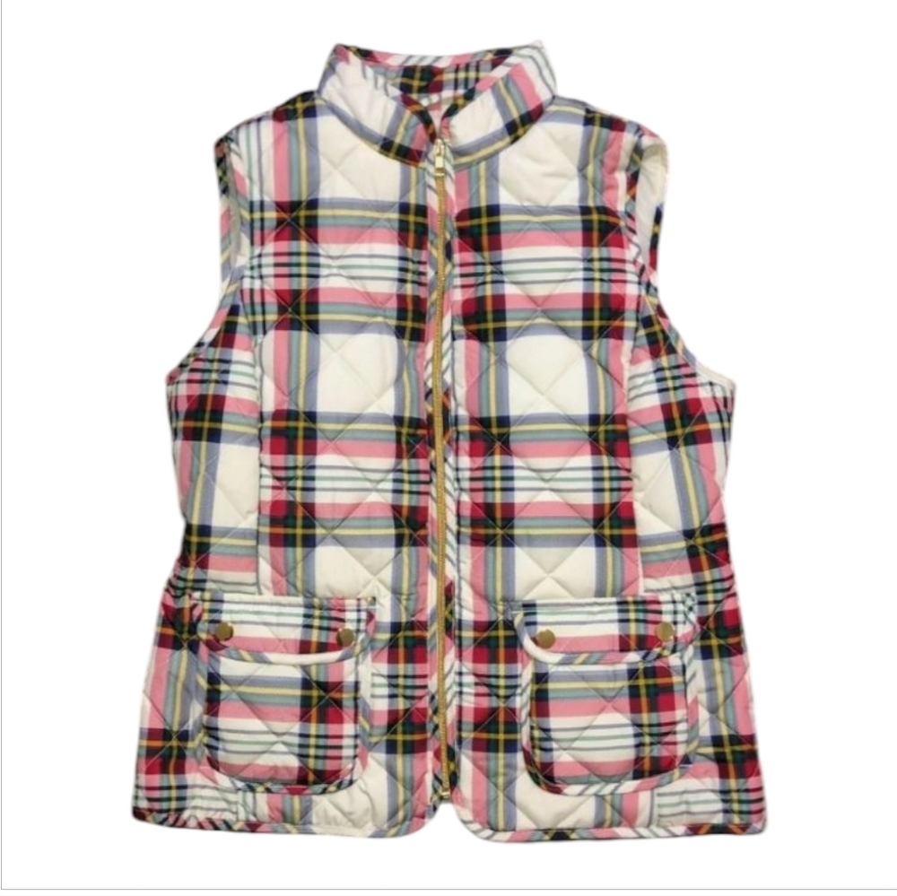 Plaid Vest - Red